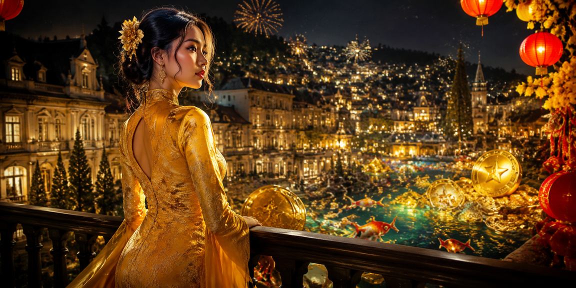Người chơi đang hưởng voucher tại casino Đà Lạt với trang phục truyền thống áo dài